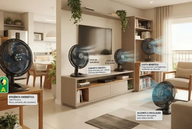 Comparação dos melhores ventiladores de baixo consumo para economizar energia