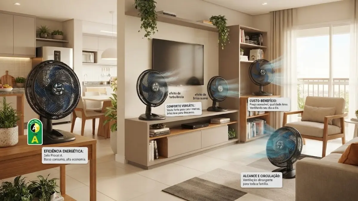 Comparação dos melhores ventiladores de baixo consumo para economizar energia